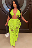 Summer New Sexy Tassel Knitting Bikini Solid Color Hollow Out Beach Sets TRS1193