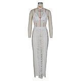 WHOLESALE | Cover Maxi Skirt Set in White