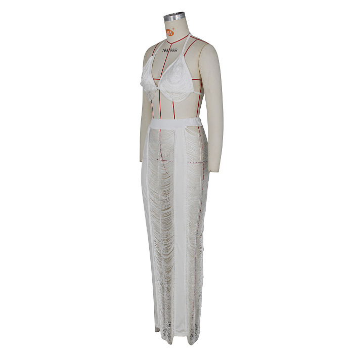 WHOLESALE | Cover Maxi Skirt Set in White