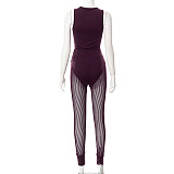 WHOLESALE | High Elastic Fabric Mesh Pants Set