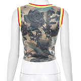 WHOLESALE | Printed Knitted Neck Tank