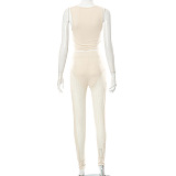 WHOLESALE | High Elastic Fabric Mesh Pants Set