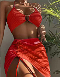 WHOLESALE | Ruffles Halter 3 Piece Bikini