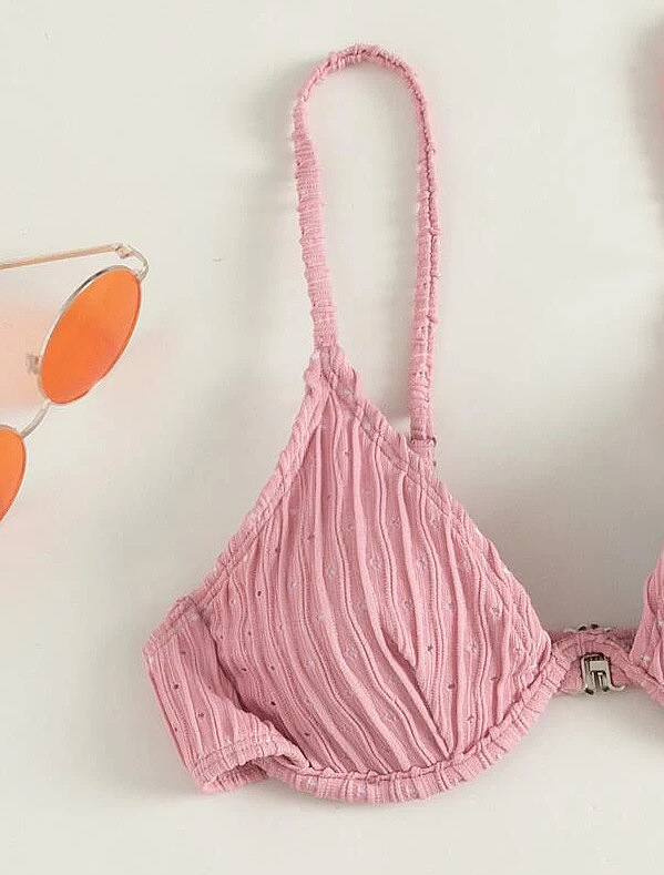 WHOLESALE | Solid 3 Piece Bikini in Pink