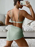 WHOLESALE | Solid 3 Piece Bikini in Light Cyan