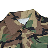 WHOLESALE | Camo Front Real Pocket Crop Jacket Jungle