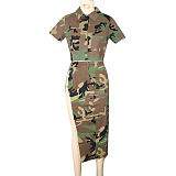 WHOLESALE | Camo Side Split Skirt Set