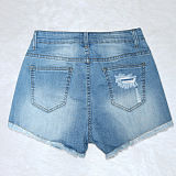 WHOLESALE | Denim Rhinstone Beaded Shorts