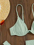 WHOLESALE | Solid 3 Piece Bikini in Light Cyan