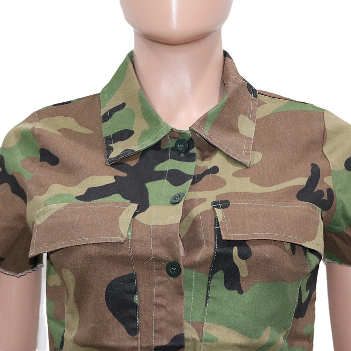 WHOLESALE | Camo Side Split Skirt Set