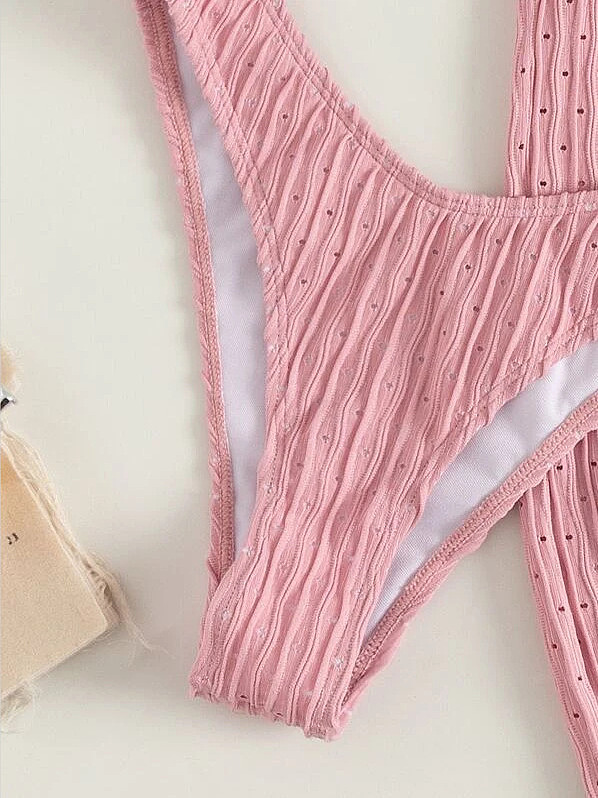 WHOLESALE | Solid 3 Piece Bikini in Pink
