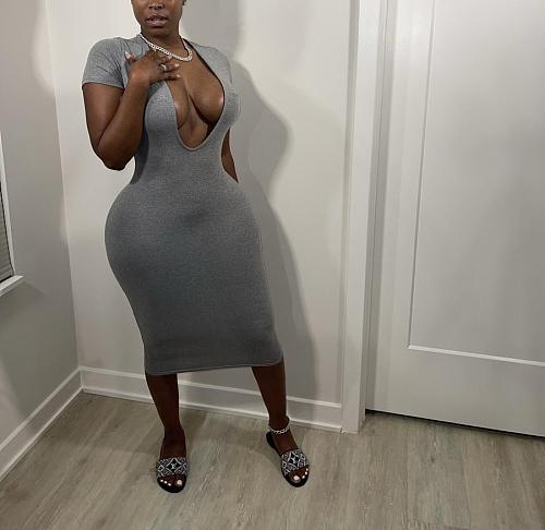 WHOLESALE | Plunging Neck Dress