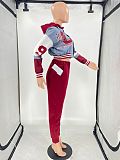 WHOLESALE | Printed Bear Baseball Hoodie Coat Set