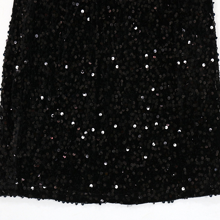WHOLESALE | One Shoulder Sequins See-through Dress