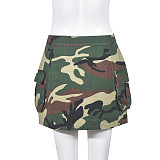 WHOLESALE |  Side Pocket Camo Skirt
