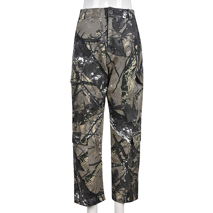 WHOLESALE | Loose Side Pocket Camo Pants