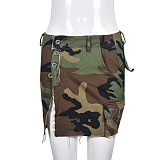 WHOLESALE | Side Split Camo Mini Skirt