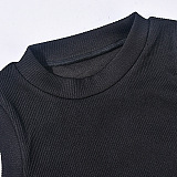 WHOLESALE |  Pitted Material Tassel Off Shoulder Tank