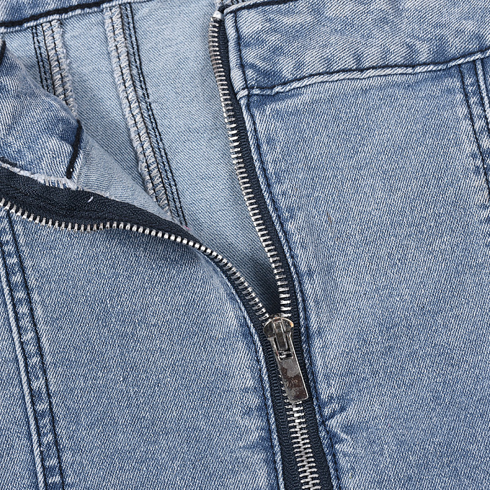 WHOLESALE |  Denim Back Zip Up Dress