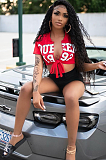 WHOLESALE |  Printed Self-tied Crop T-shirt