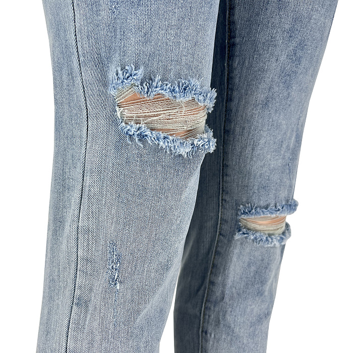 WHOLESALE | Distressd Elastic Jeans