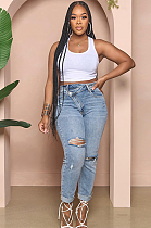 WHOLESALE | Distressd Elastic Jeans