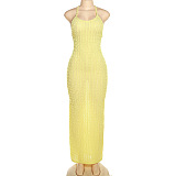 WHOLESALE | Popcorn Material Maxi Dress