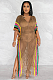 WHOLESALE | Knitted Hollow-out Beach Dress in Camel
