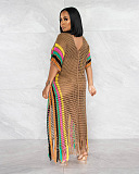 WHOLESALE | Knitted Hollow-out Beach Dress in Camel