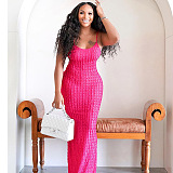 WHOLESALE | Popcorn Material Maxi Dress