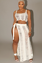 WHOLESALE | Knitted See Through Tank Skirt Set