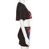 WHOLESALE | Printed Crop Top Skirt Set