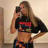 WHOLESALE | Printed Crop Top Skirt Set
