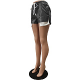 WHOLESALE | Tie Up PU Leather Split Shorts