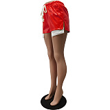 WHOLESALE | Tie Up PU Leather Split Shorts
