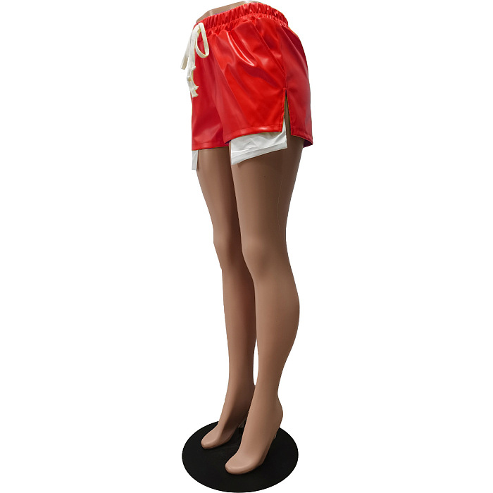 WHOLESALE | Tie Up PU Leather Split Shorts