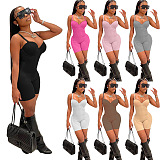 WHOLESALE | Solid Spaghetti Strap Tight Romper