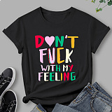 WHOLESALE | Letter Print Short Sleeve Casual T Shirt