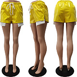 WHOLESALE | Tie Up PU Leather Split Shorts