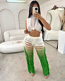 WHOLESALE | Tassel Hem Vest Pants Set