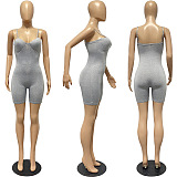 WHOLESALE | Solid Spaghetti Strap Tight Romper