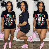 WHOLESALE | Letter Print Short Sleeve Casual T Shirt