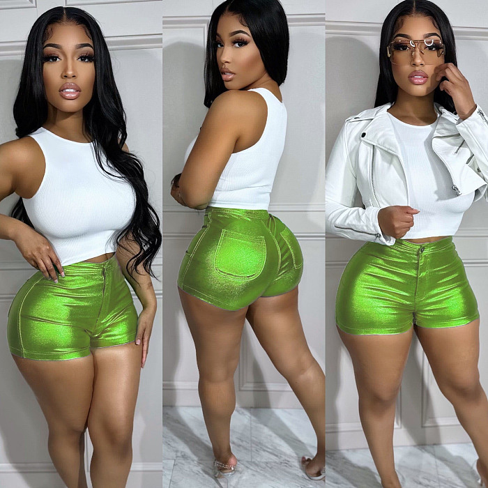 WHOLESALE | Metallic Candy Color Fashion Shorts