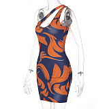 WHOLESALE | Printed One Shoulder Dress