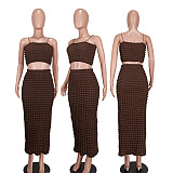 WHOLESALE | Popcorn Crop Skirt Set