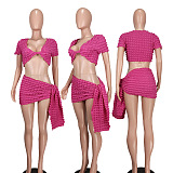WHOLESALE | Popcorn Crop Skirt Set