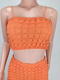 WHOLESALE | Popcorn Crop Skirt Set