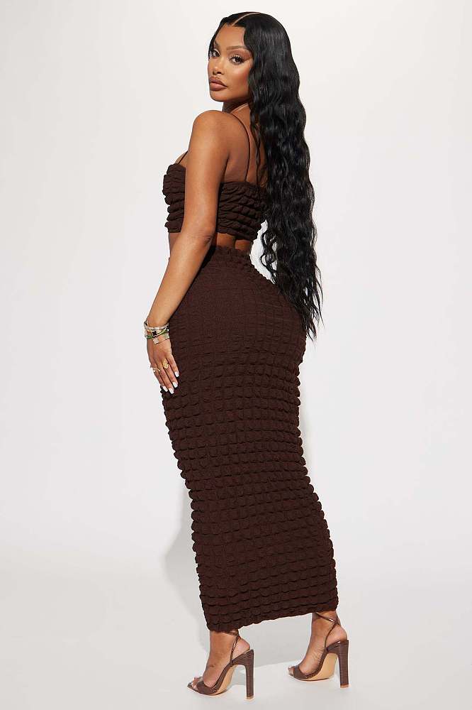 WHOLESALE | Popcorn Crop Skirt Set