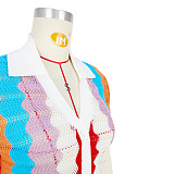 WHOLESALE | Rainbow Knitted Button Up Dress
