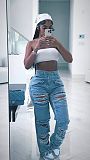 SUPER WHOLESALE | Pockets Distress Jeans